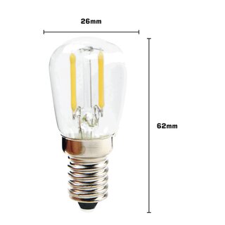 LED Filament Rhre T26 1W = 8W 60lm E14 extra warmwei 2200K