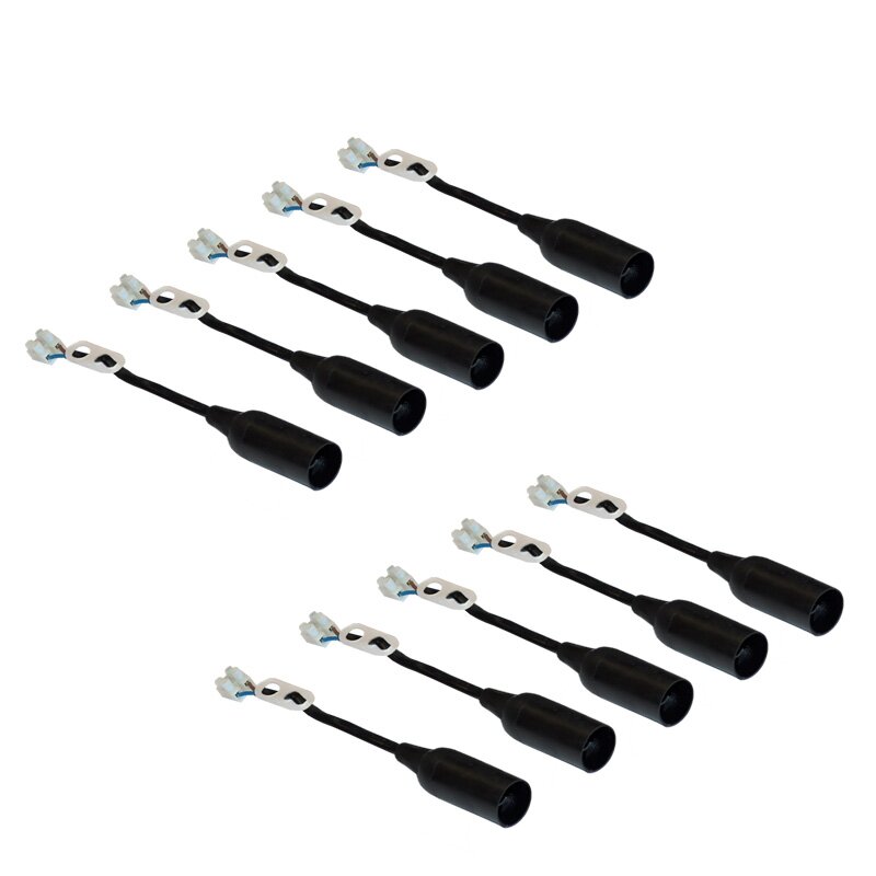 10 x Baufassung Lampenfassung Renovierfassung Fassung E14 schwarz, 8,48 €