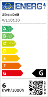 LED Wall Light Black 6W 490lm 3000K Indoor/Outdoor
