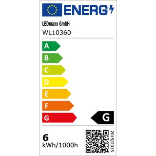 Wandleuchte wei 6W 375lm 6000K Indoor/Outdoor