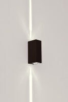 LED Wall Light Black 6W 375lm 2700K Indoor/Outdoor