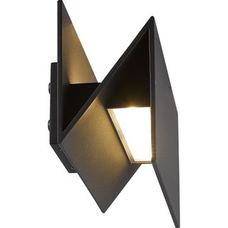 Design-Wandleuchte LED Graphit schwarz 15W 576lm 3000K Indoor/Outdoor