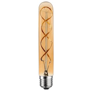 LED Spiral Filament Rhre T30 5W = 25W 230lm E27 gold gelstert extra warmwei 2200K Dimmbar