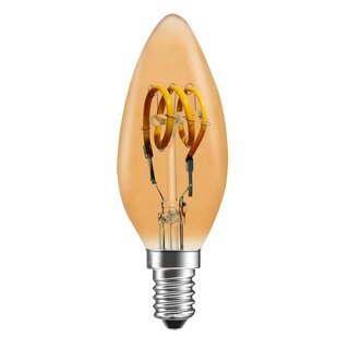 LED Spiral Filament Kerze 3W 136lm E14 klar extra warmweiß 2200K Dimmbar