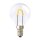LED Curved Filament Tropfen 1W = 10W E14 klar 55lm extra warmweiß 2400K