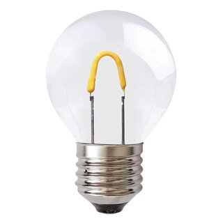 LED Curved Filament Tropfen 1W = 9W E27 klar 65lm extra...