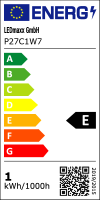 LED Filament Drop 1W 120lm E27 Clear Warm White 2700K