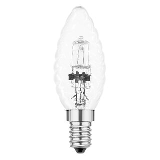 Eco Halogen Kerze 28W E14 klar gedreht warmweiß dimmbar