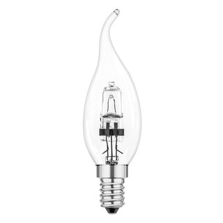 Eco Halogen Windstoß Kerze 18W E14 klar warmweiß dimmbar