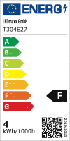 LED Leuchtmittel Röhre T30 4W = 39W E27 400lm...