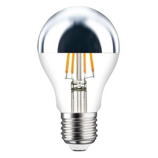 LED Filament Leuchtmittel 6,5W = 60W 600lm E27 Kopfspiegel silber warmwei 2700K