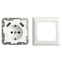 2xUSB Power Socket 2800mA Pure White