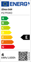 LED Filament Drop P45 4W E14 Opal Warm White 2700K
