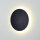 LED Wall Light Black Round 6W 550lm Indirect 3000K Indoor/Outdoor