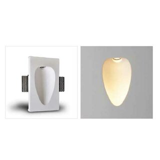 Gipswandeinbauleuchte Oval 230x145x55 LED 1W 3000k