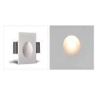 Medium Oval Recessed Plaster Wall Light 120x180x55mm LED...