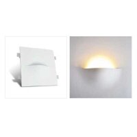 Recessed Plaster Wall Light with Bulge 400x400x80mm G9...