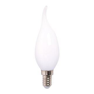 LED Filament Windsto Kerze 4W = 40W 470lm E14 opal warmwei 2700K