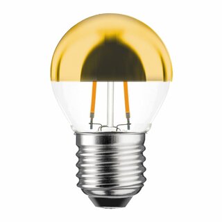 LED Filament Tropfen 2W = 19W 180lm E27 Kopfspiegel gold extra warmwei 2200K