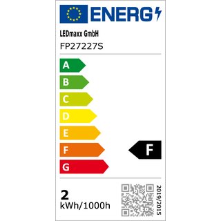 LED Filament Tropfen 2W = 19W 180lm E27 Kopfspiegel silber warmwei 2700K