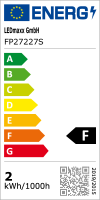 LED Filament Tropfen 2W = 19W 180lm E27 Kopfspiegel silber warmweiß 2700K