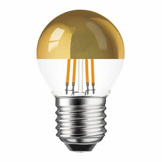 LED Filament Tropfen 4W = 33W 360lm E27 Kopfspiegel gold warmweiß 2700K
