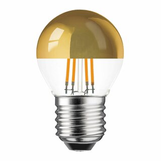 LED Filament Tropfen 4W = 33W 360lm E27 Kopfspiegel gold warmwei 2700K