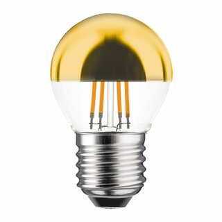 LED Filament Tropfen 4W = 33W 360lm E27 Kopfspiegel gold warmwei 2700K