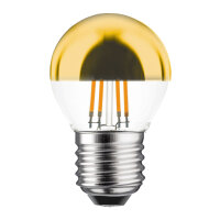 LED Filament Drop 4W = 33W 360lm E27 Head Mirror Gold...
