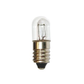 Glühbirne Röhrenlampe T10x28mm 5W E10 60V Kappenbirne VE50