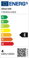 LED Tube Light T30 4W GU10 400lm Daylight 6500K