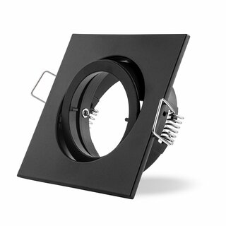Einbaustrahler schwarz matt eckig schwenkbar 68mm...