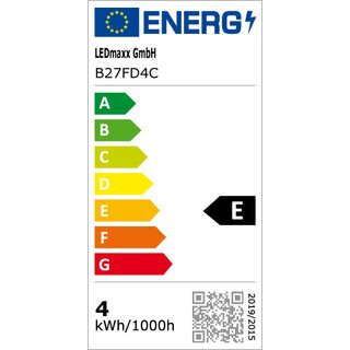 LED Filament Kerze 4W E14 klar 440lm warmwei 2700K DIMMBAR