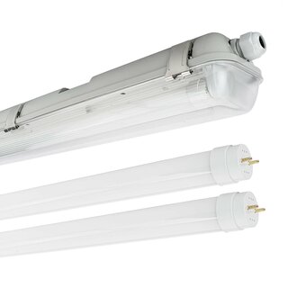 LED Feuchtraum Wannenleuchte 120cm 2x Rhre mit Leuchtmittel 4000K