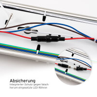 LED Feuchtraum Wannenleuchte 150cm 1x Röhre mit Leuchtmittel 4000K