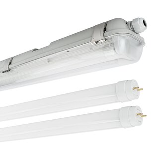 LED Feuchtraum Wannenleuchte 120cm 2x Rhre mit Leuchtmittel 4000K mit Sensor