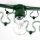 Illu String Light Complete Set 10m -> 10 E27 Sockets with Screw-On Seal Extendable Green