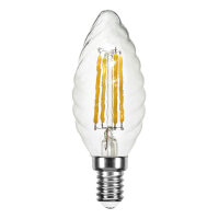 LED Filament Twisted Glass Candle 4W = 40W 440lm E14...
