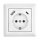 2xUSB Power Socket 3.5A Pure White USB Type A & C