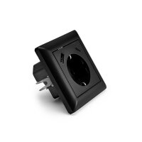 2xUSB Power Socket 3.5A Black USB Type A & C
