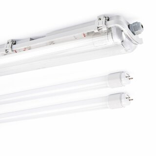 LED Feuchtraum Eco Wannenleuchte 120cm 2x Rhre 18W G13 4000K