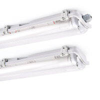 LED Feuchtraum Eco Wannenleuchte 120cm 2x Röhre 18W G13 4000K
