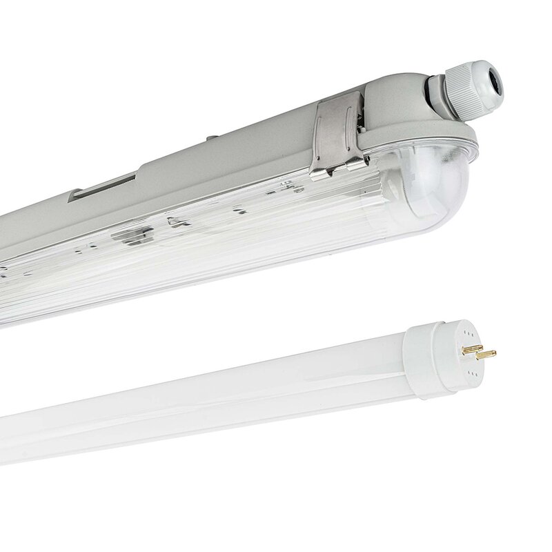 LED Feuchtraum Wannenleuchte 120cm 1x Röhre mit Leuchtmittel 4000K mi