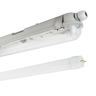 LED Feuchtraum Wannenleuchte 120cm 1x Rhre mit Leuchtmittel 4000K mit Sensor