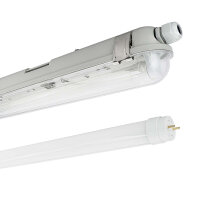 LED Moisture-Proof Batten Light with 1x T8 Tube 4000K...