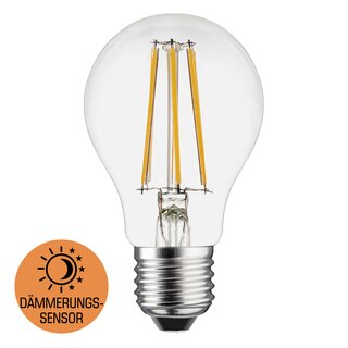 LED Filament Leuchtmittel A60 6,5W = 60W 806lm warmwei 2700K Dmmerungssensor