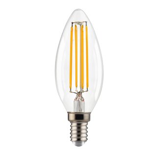 LED Filament Kerze 6,5W E14 klar 806lm warmwei 2700K