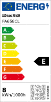 LED Filament Bulb 8W = 75W 1055lm E27 Cool White 6500K...