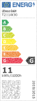 3 x T2 Fluorescent Tube 11W/830 W4.3x8.5d Warm White 3000K