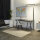 LED Floor Lamp Lara Up & Down 80W silver RAL9006 UGR<17 flicker-free dimmable